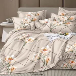 Multicolor Standard King Size 90x108 Cotton Bedsheet with 2 Pillow Covers