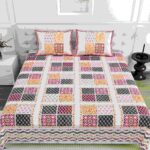 Designer-Peach-Grey-Checkered 95x108