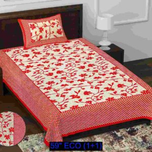 Single 60x90 cotton bedsheet scarlet red