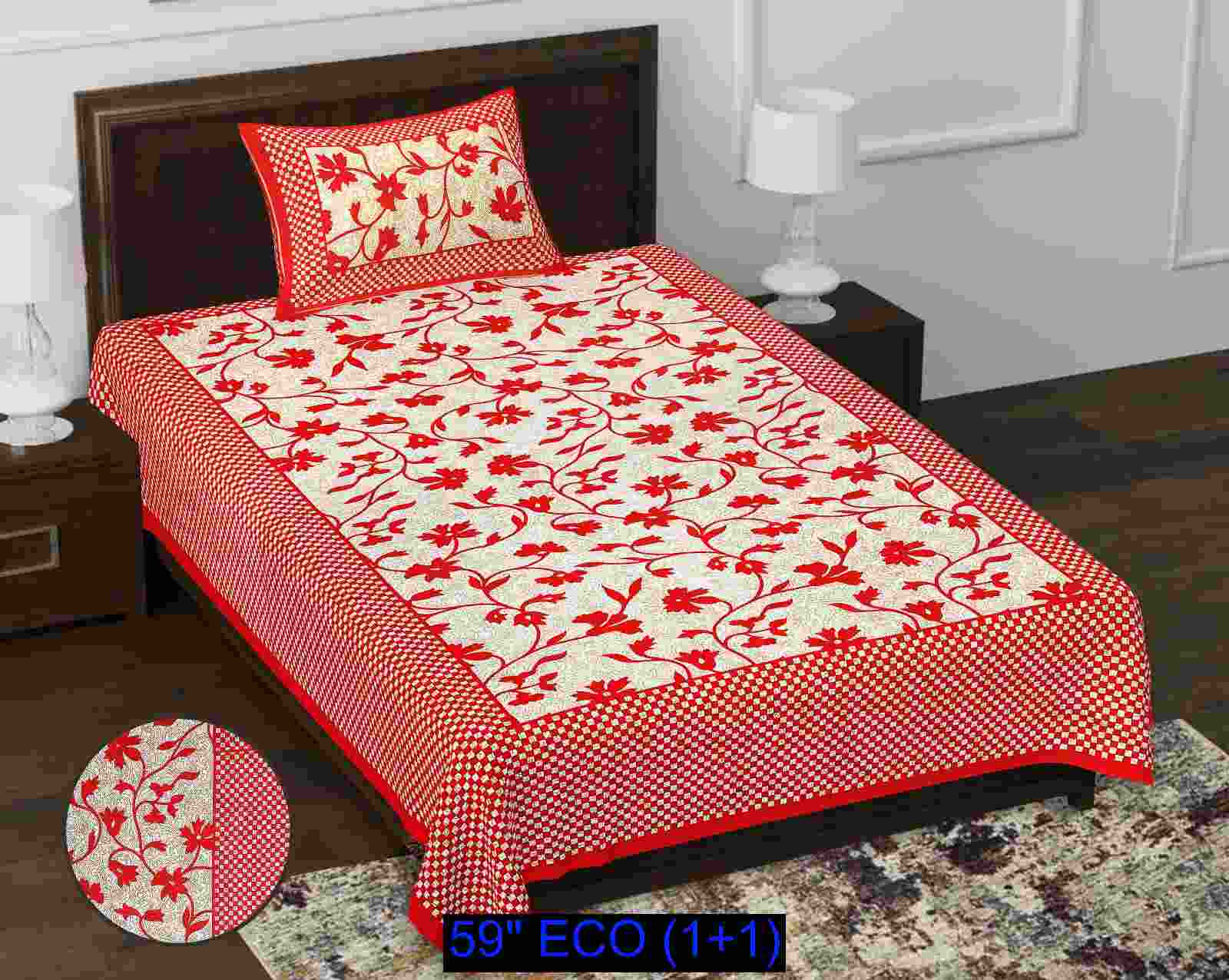 Single 60x90 cotton bedsheet scarlet red