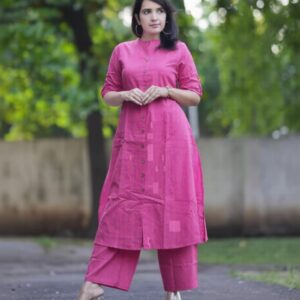 ALine kurti pattern paired with an ankle length palazzo