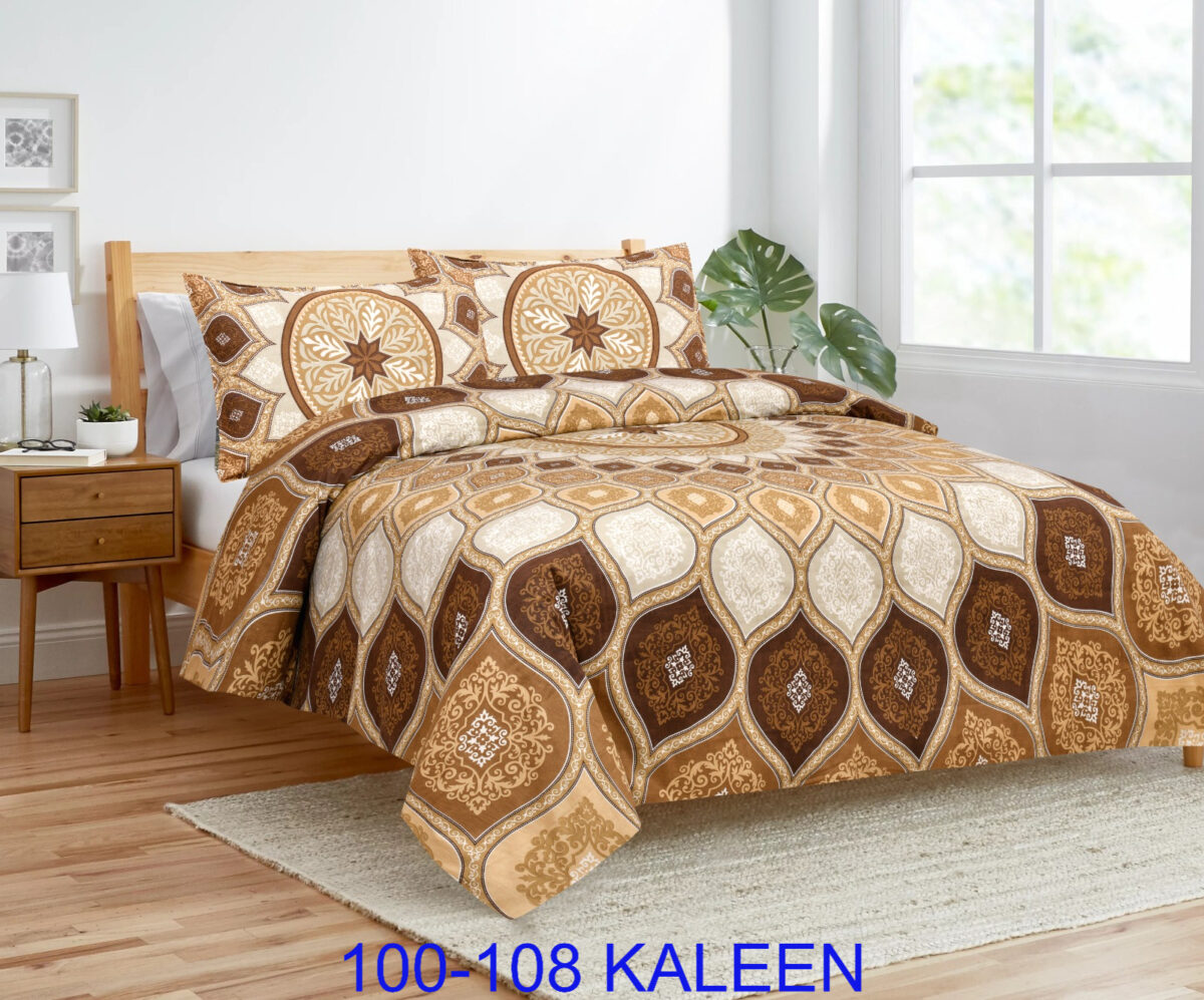 Multicolor Super King Size 100x108 Cotton Bedsheet with 2 Pillow Covers ? Extra Large Soft Comfort